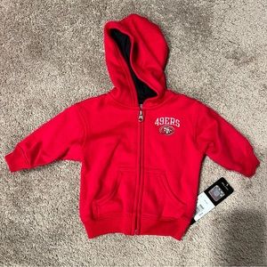 NWT NFL 49er Hoodie Size 12 months